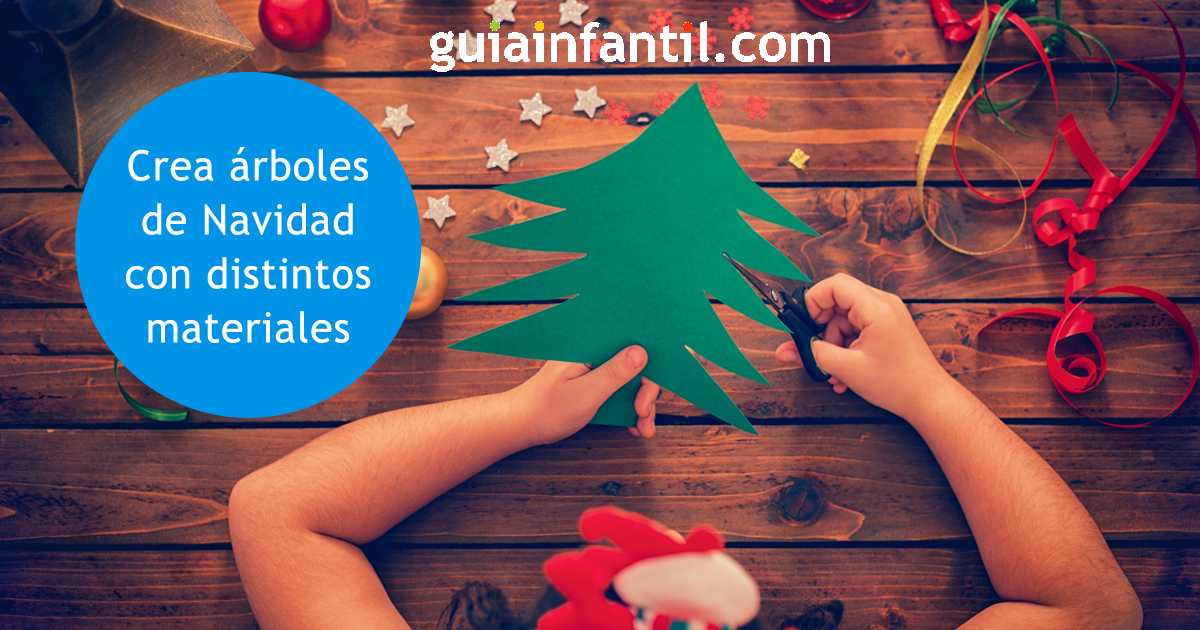 árboles de navidad con distintos materiales