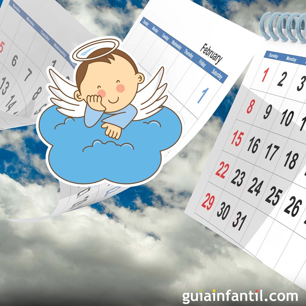 Calendario de nombres de santos para niños y niñas