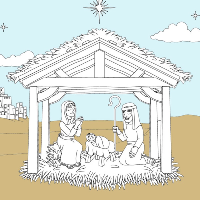 3 poemas cortos de Navidad sobre el Niño Jesús para leer y colorear