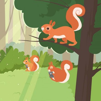Las ardillas y el móvil