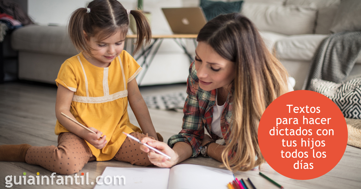 Hacer ejercicios de dictados con los niños todos los días