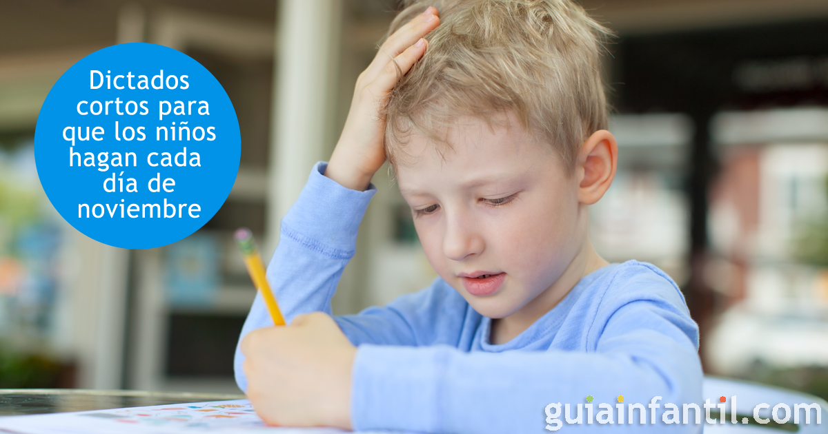 Los dictados cortos para los niños en noviembre