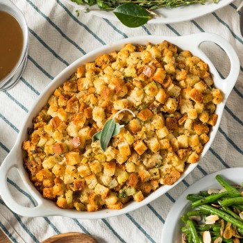 Relleno del pavo de acción de gracias. Stuffing para thanksgiving