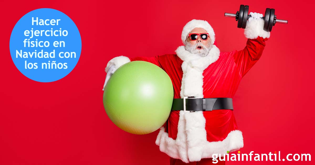 Gimnasia en familia en navidad
