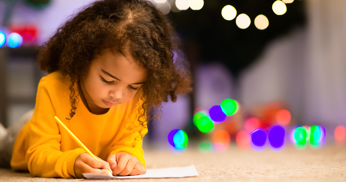 Ides de dictados cortos para niños en Navidad