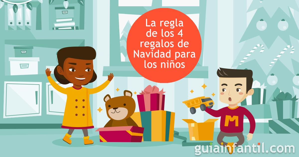 Regla de los 4 regalos para niños hiperregalados