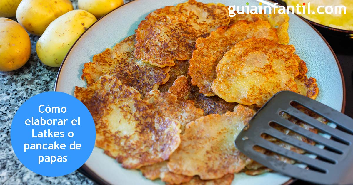 receta de latkes o pancake de papas