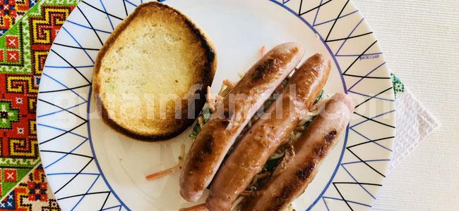 Hamburguesa de salchichas. Paso 4