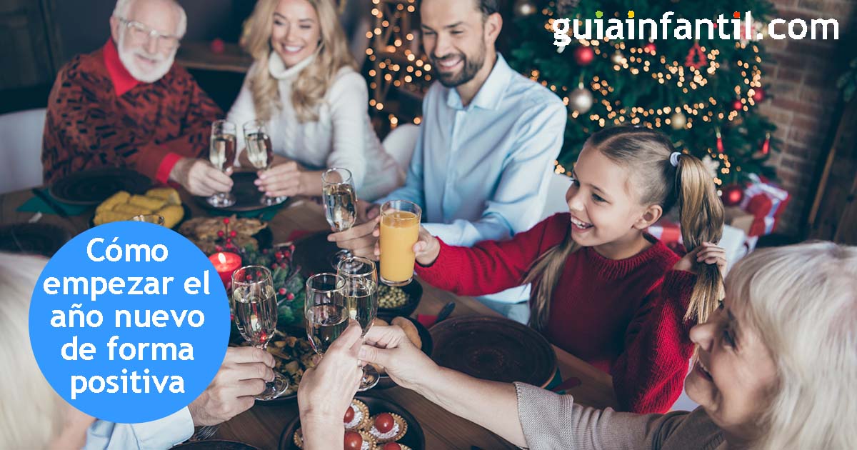Bienvenida al año nuevo con niños
