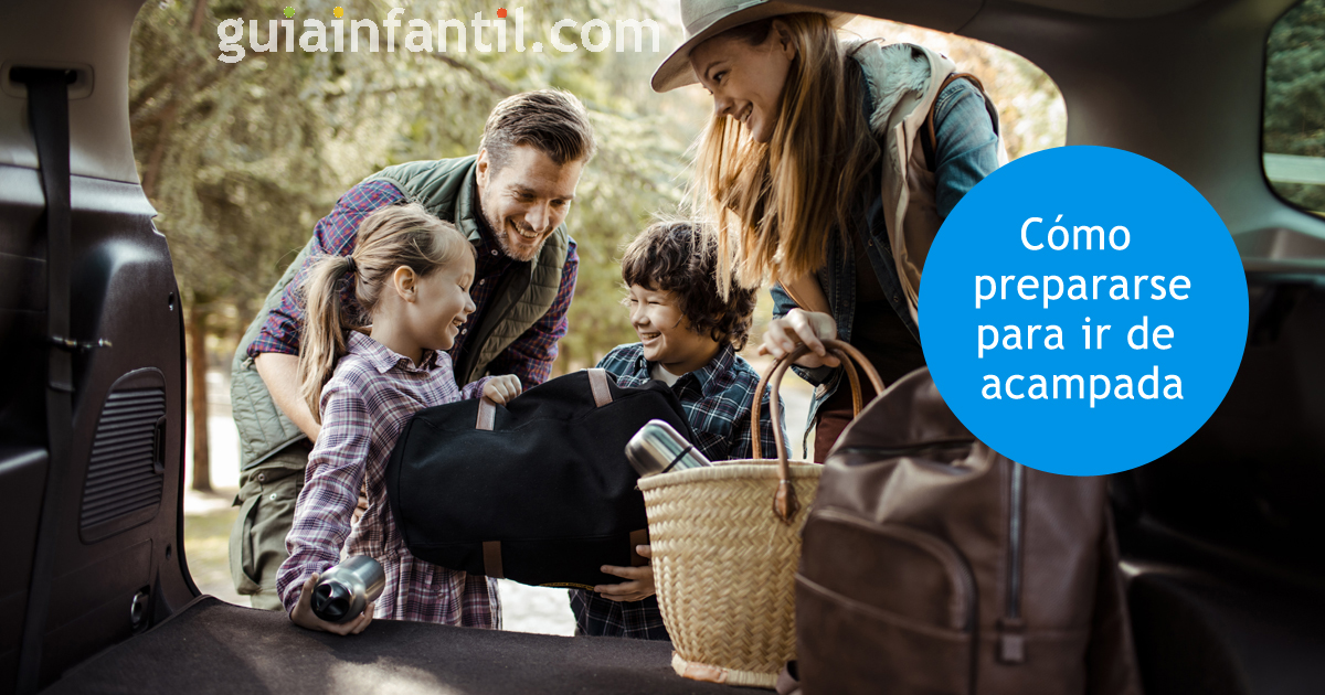 ir de acampada con niños