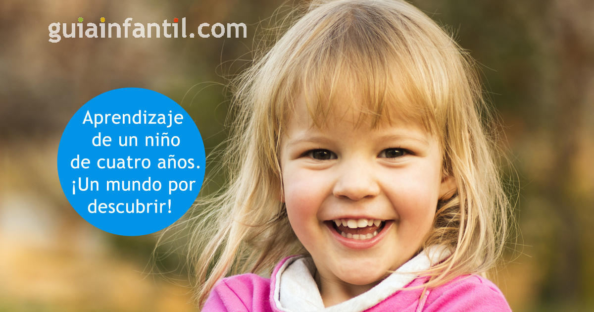 niña de cuatro años. Aprendizaje