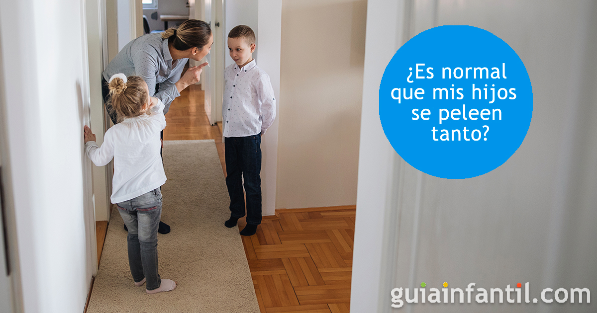 Cuando los niños se pelean con sus hermanos