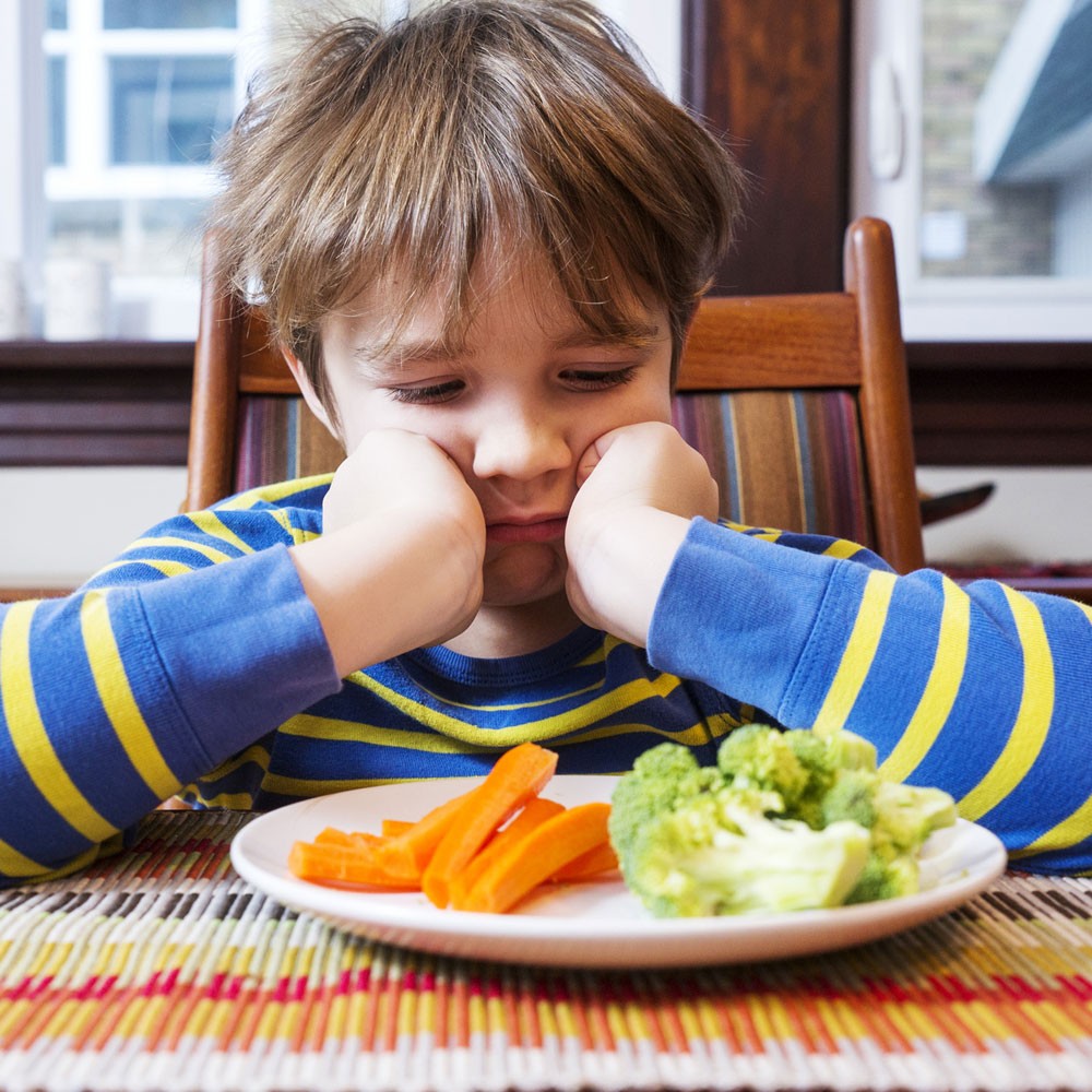 Cuando el niño se niega a comer verduras
