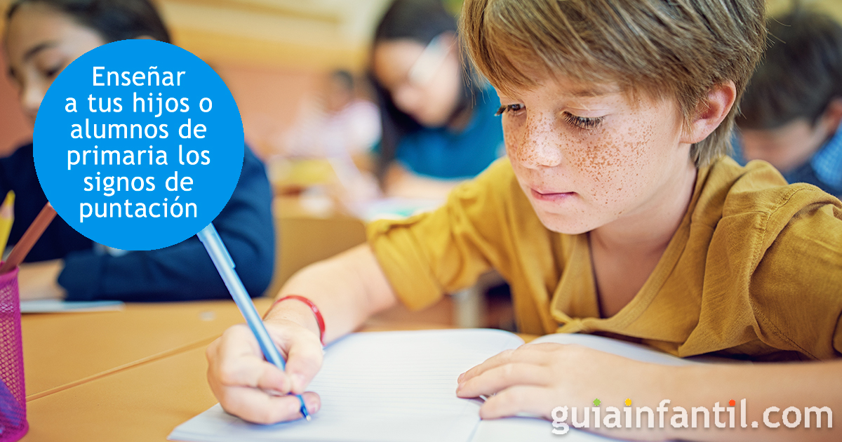 Enseñar a los niños los signos de puntuación