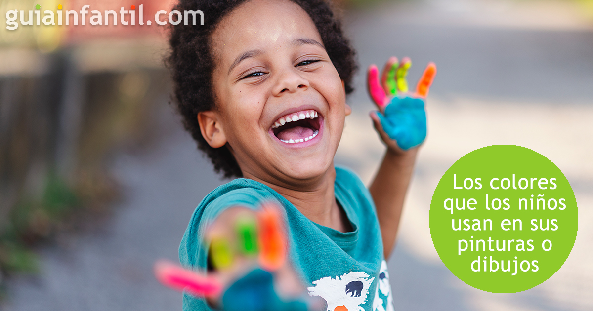 Los colores que los niños hacen en sus dibujos