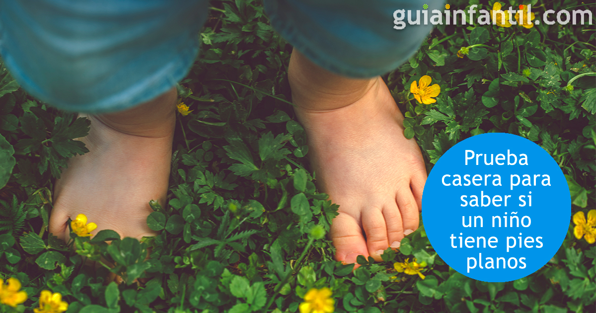La prueba casera de los pies planos para niños