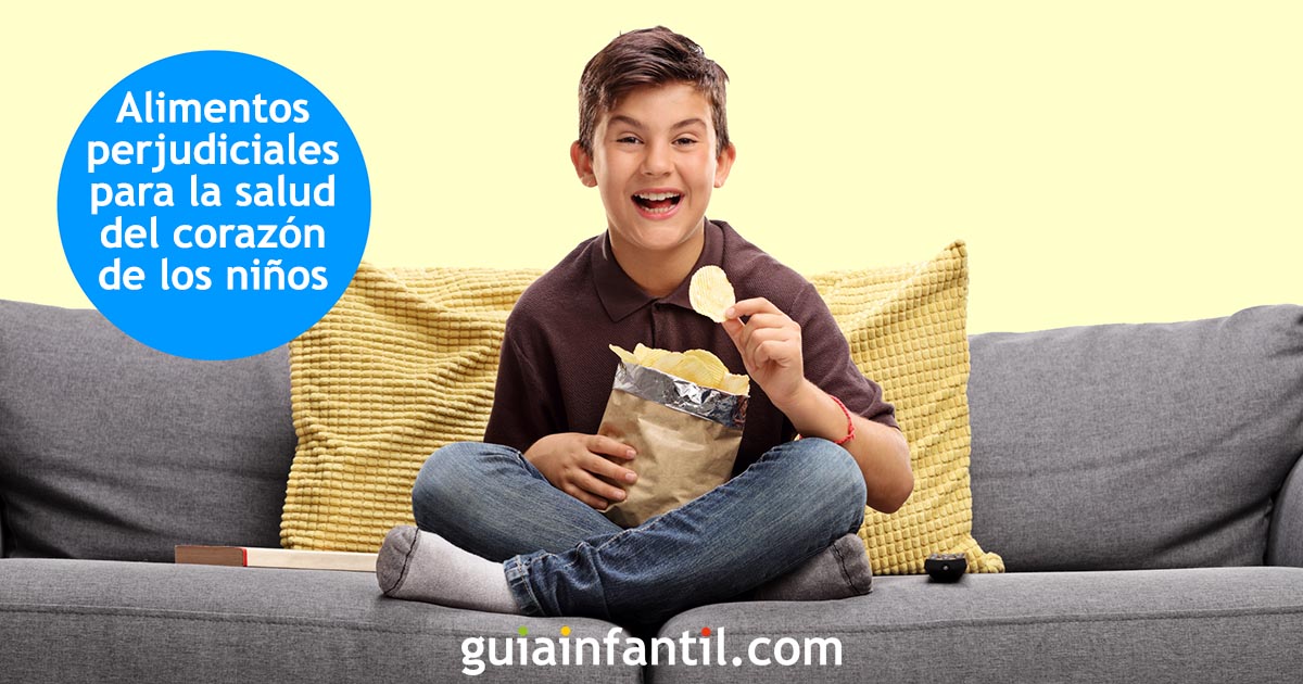 alimentos no recomendados para el corazón de los niños