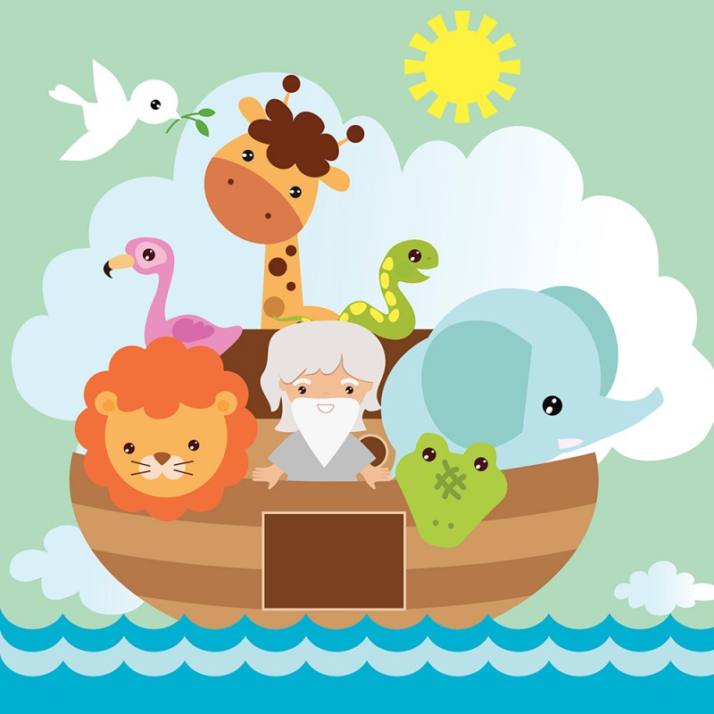 La historia del arca de Noé. Cuentos cortos sobre la Biblia para niños