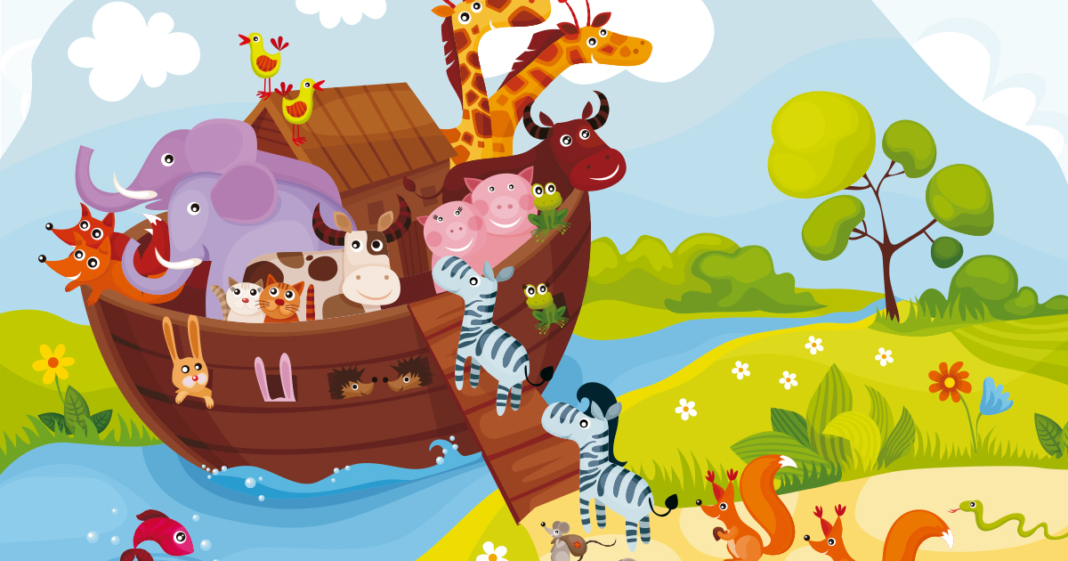 La historia del arca de Noé. Cuentos cortos sobre la Biblia para niños