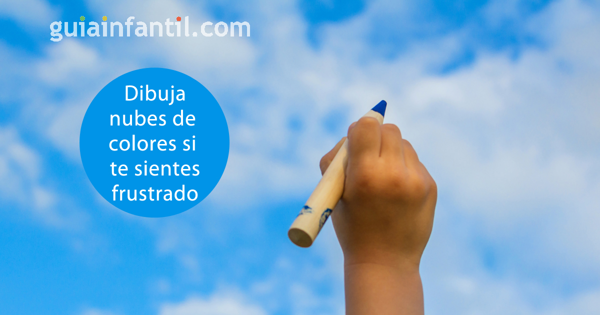 para la frustración, dibuja nubes de colores