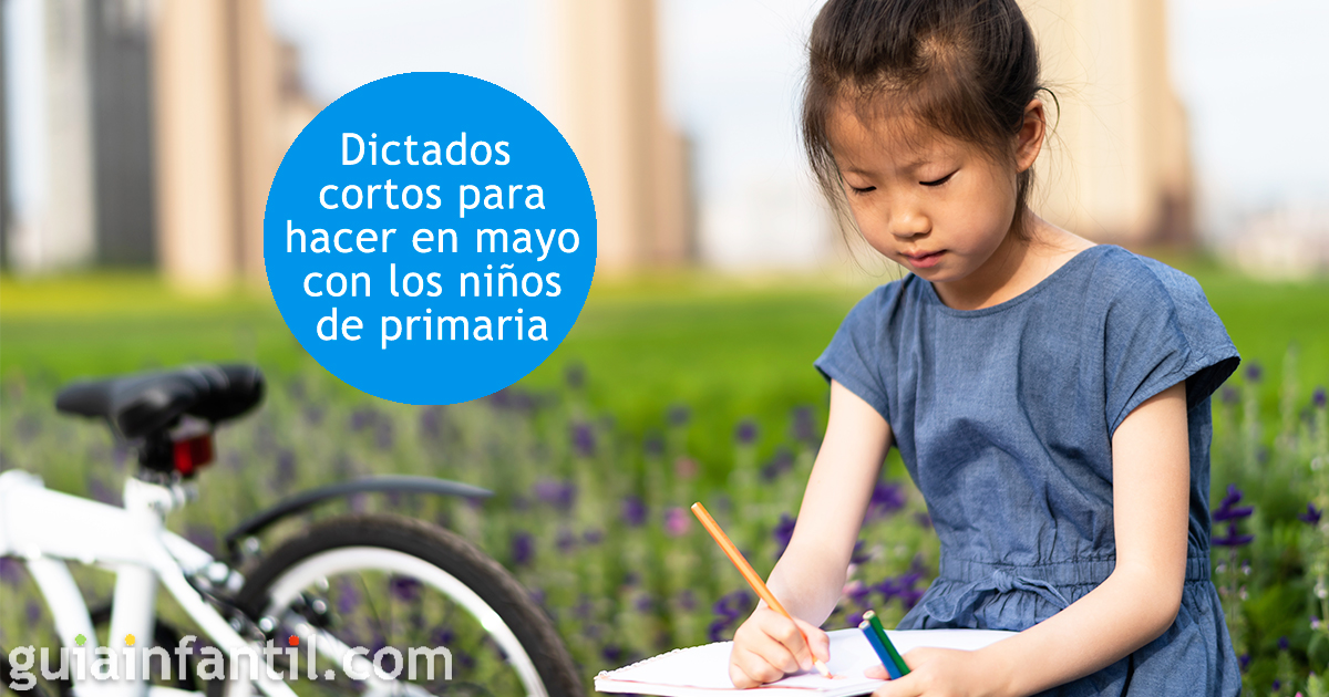 Hacer dictados cortos con los niños en mayo