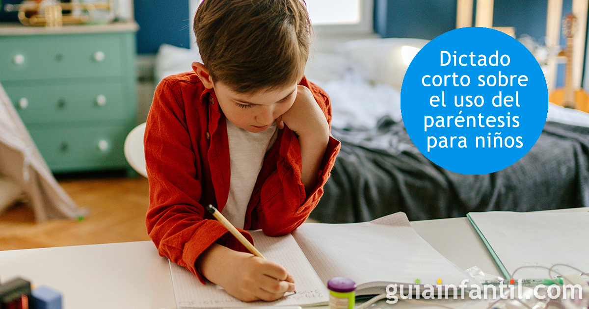 Un dictado corto en vídeo para niños