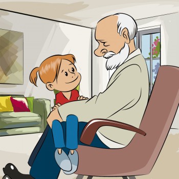 Segundo izquierda. Cuento corto para niños con miedo a la muerte