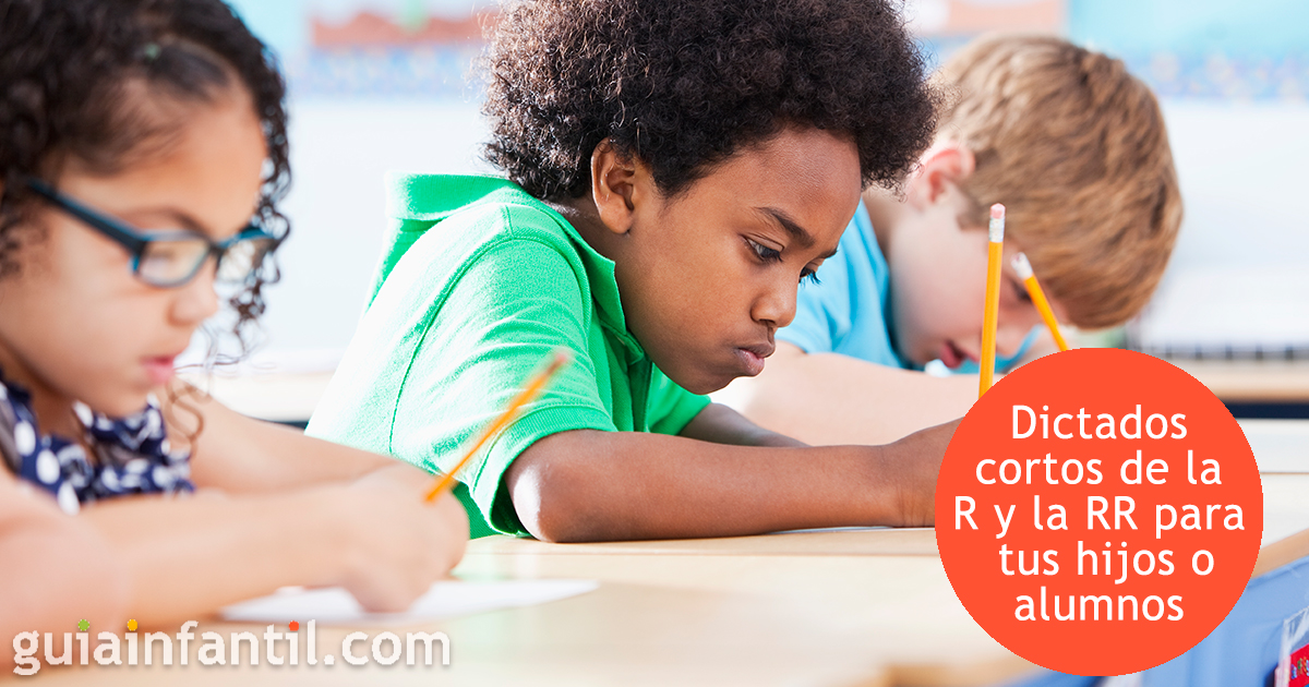 Ejercicios de repaso con dictados cortos para niños