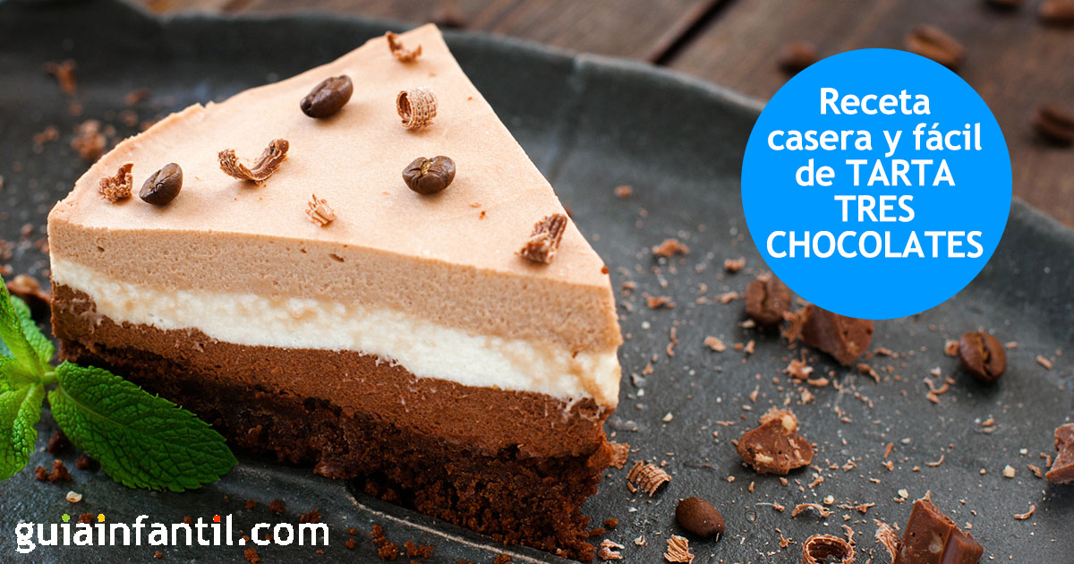 tarta tres chocolates. Receta casera