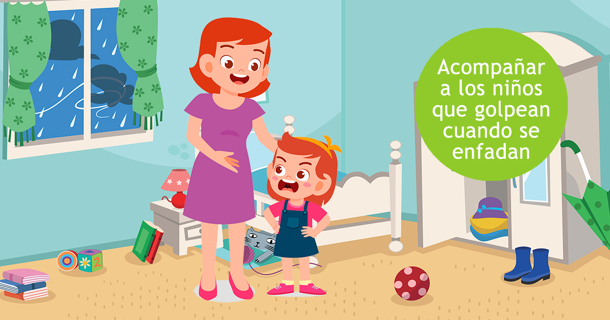 Niños que golpean cuando están enfadados