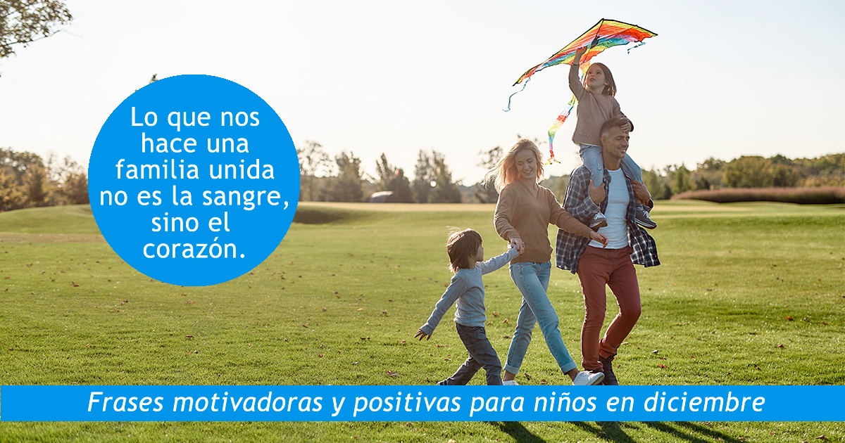 Los mensajes de ánimo en diciembre para niños