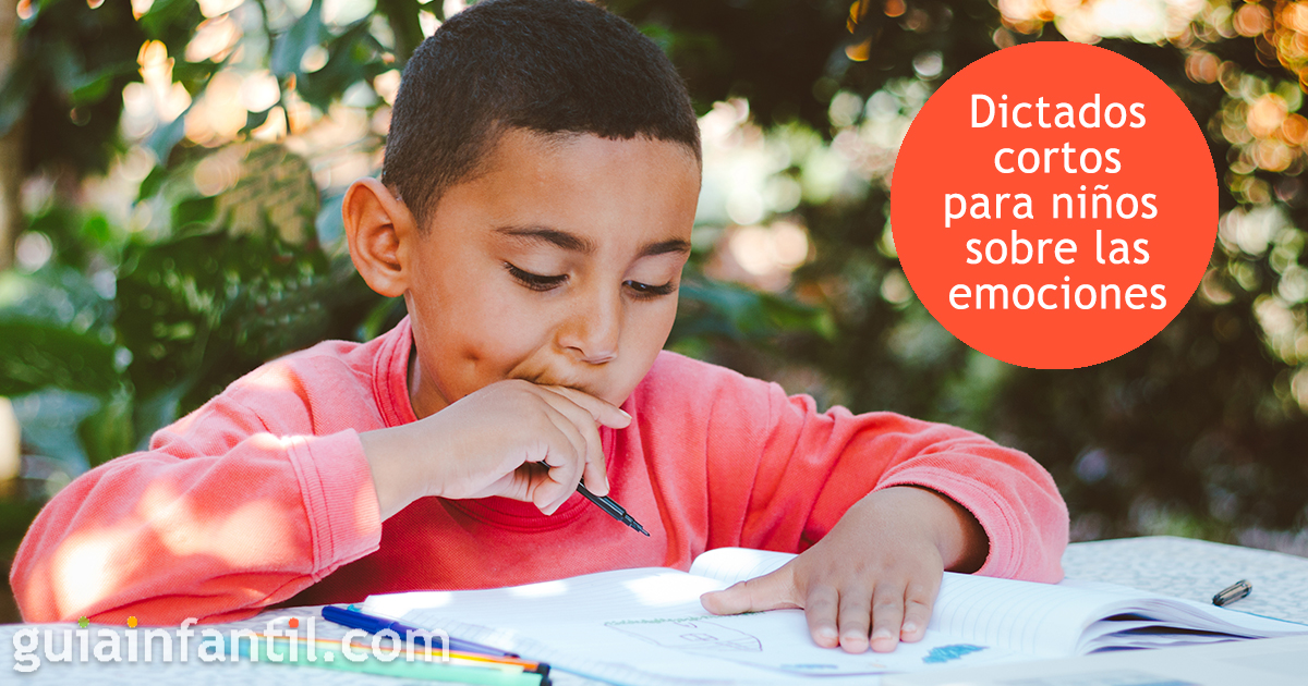 Lista de dictados cortos para niños sobre emociones