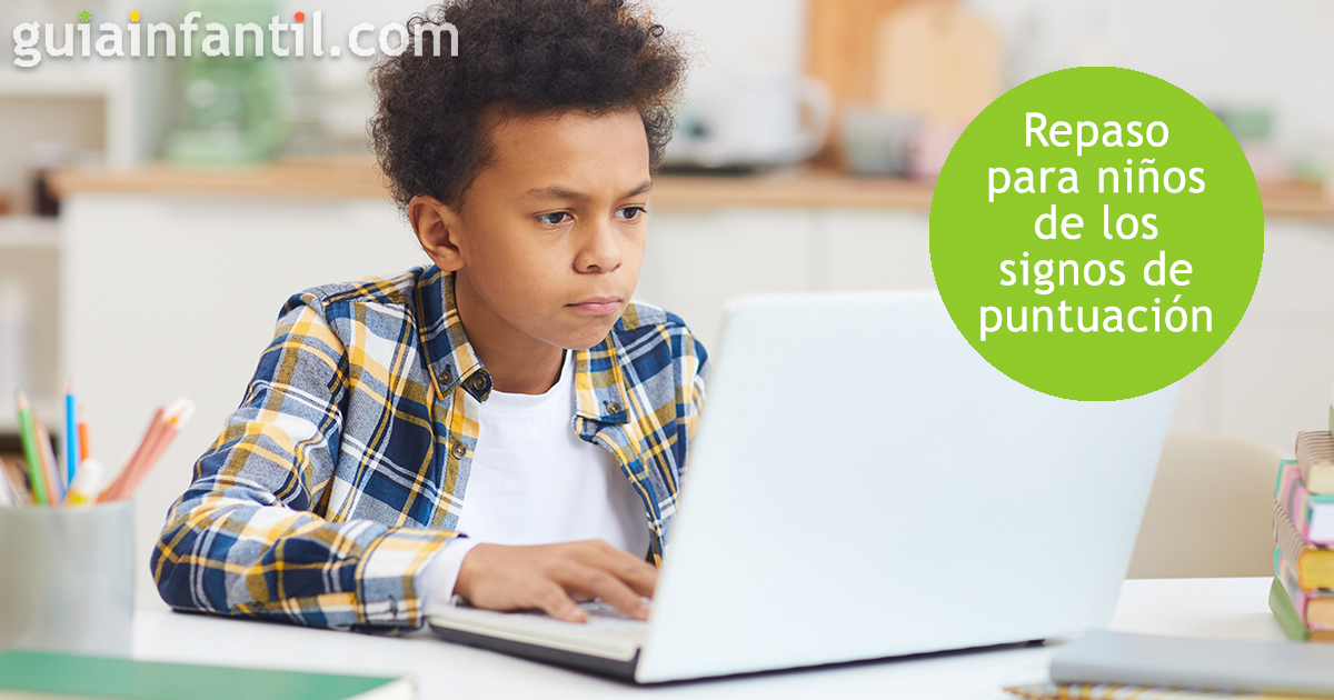 Repaso para niños de los signos de puntuación
