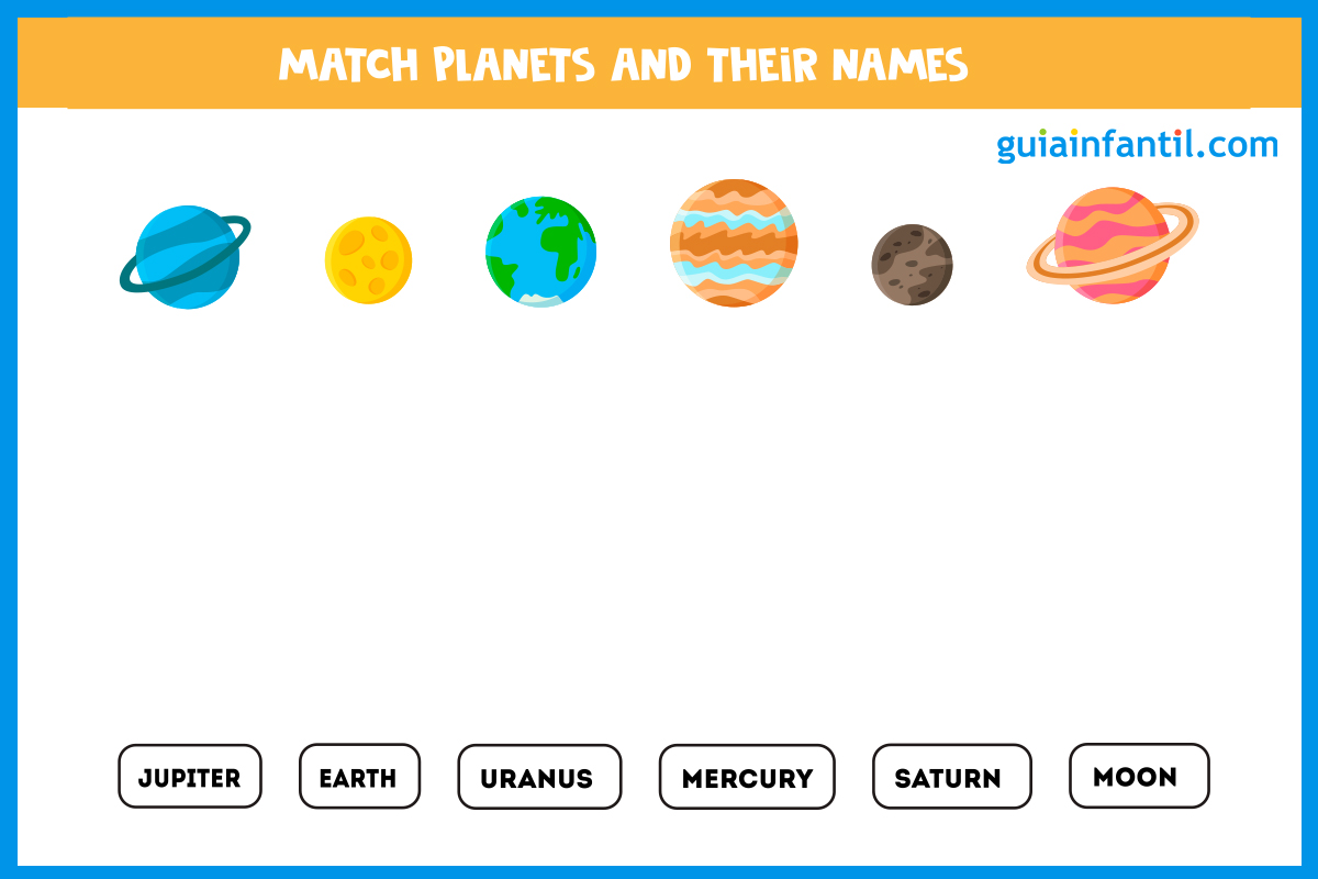 Coro Reclamación Mula Juegos en inglés para enseñar los planetas a los niños. Clase en vídeo