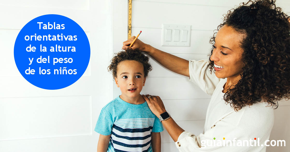 tabla de orientación sobre crecimiento de los niños
