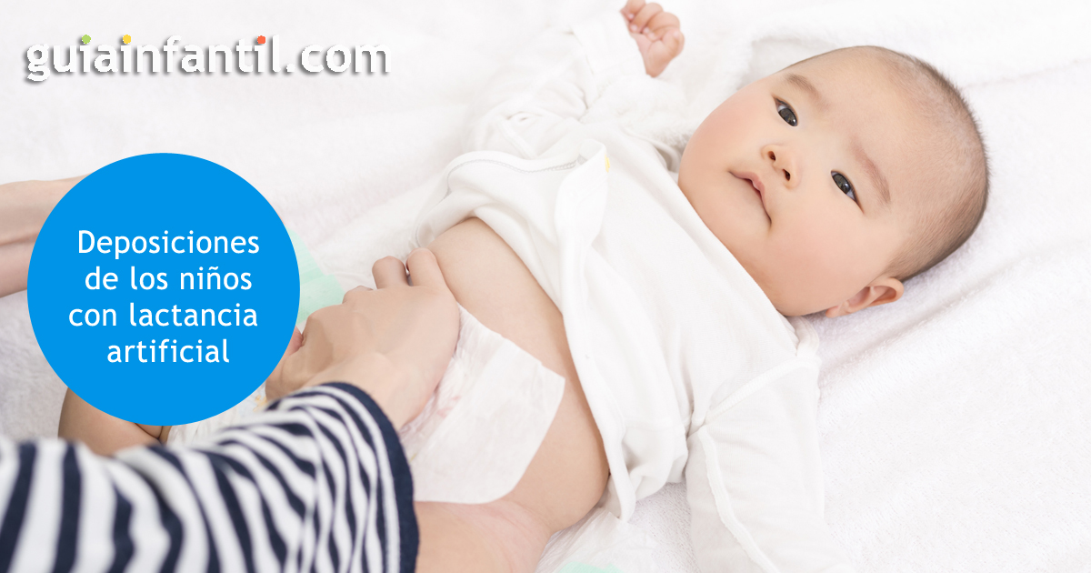 las deposiciones de los niños con lactancia artificial