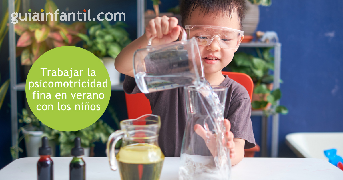 En verano también trabajamos la psicomotricidad fina