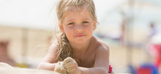 quemadura solar en niños