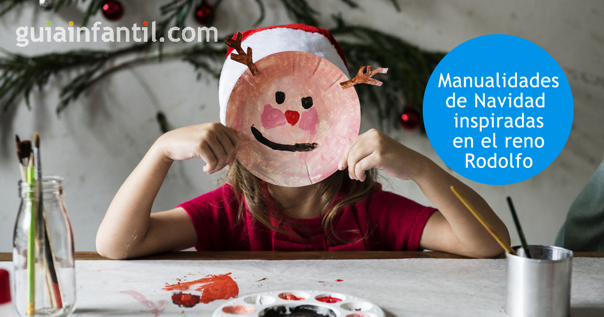 manualidad de navidad inspiradas en el reno rodolfo
