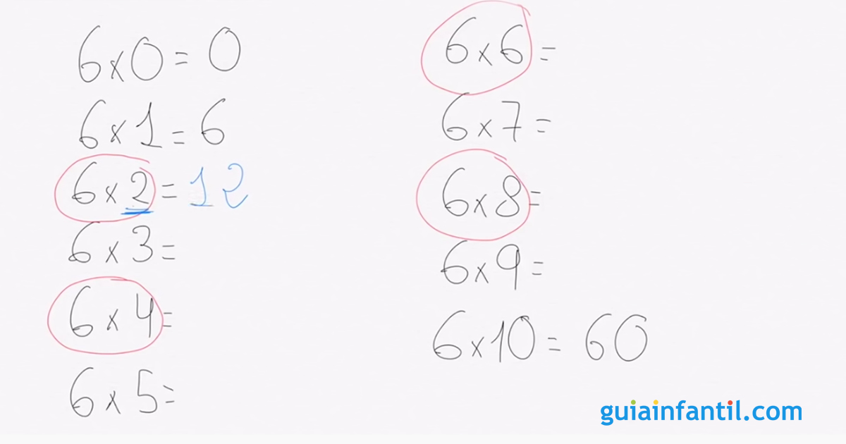 multiplicar por 6