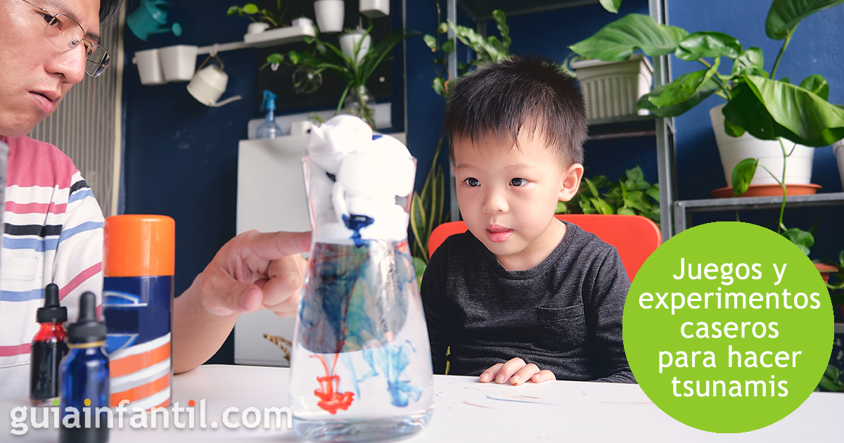 Experimentos caseros sobre los tsunamis para niños