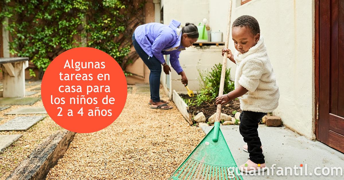 Las tareas en casa para niños de 2 a 4 años