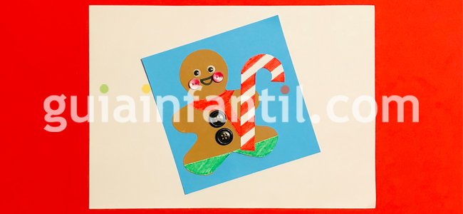Una vistosa tarjeta de Navidad personalizada para niños