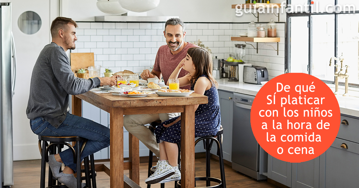 De qué hablar con los niños al comer o cenar