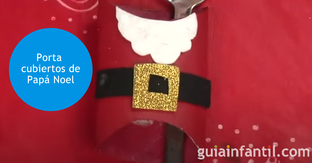 porta cubiertos de papá noel