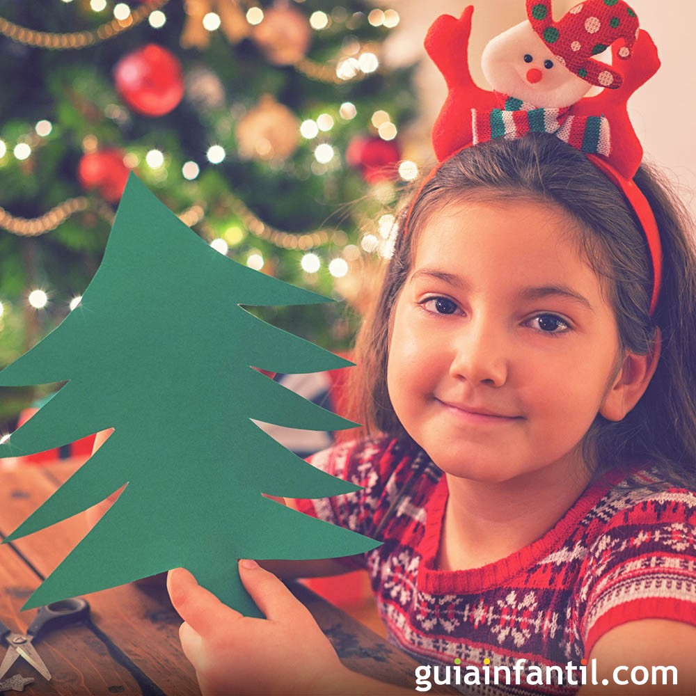 Profeta Elocuente láser Manualidades para hacer Árboles de Navidad con los niños