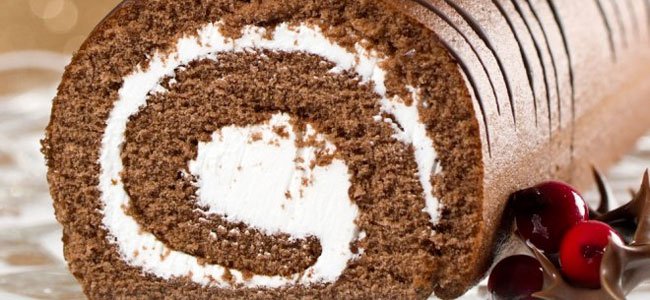 tronco de navidad de chocolate