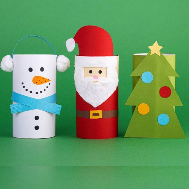 Creativos adornos de Navidad con material reciclado para niños