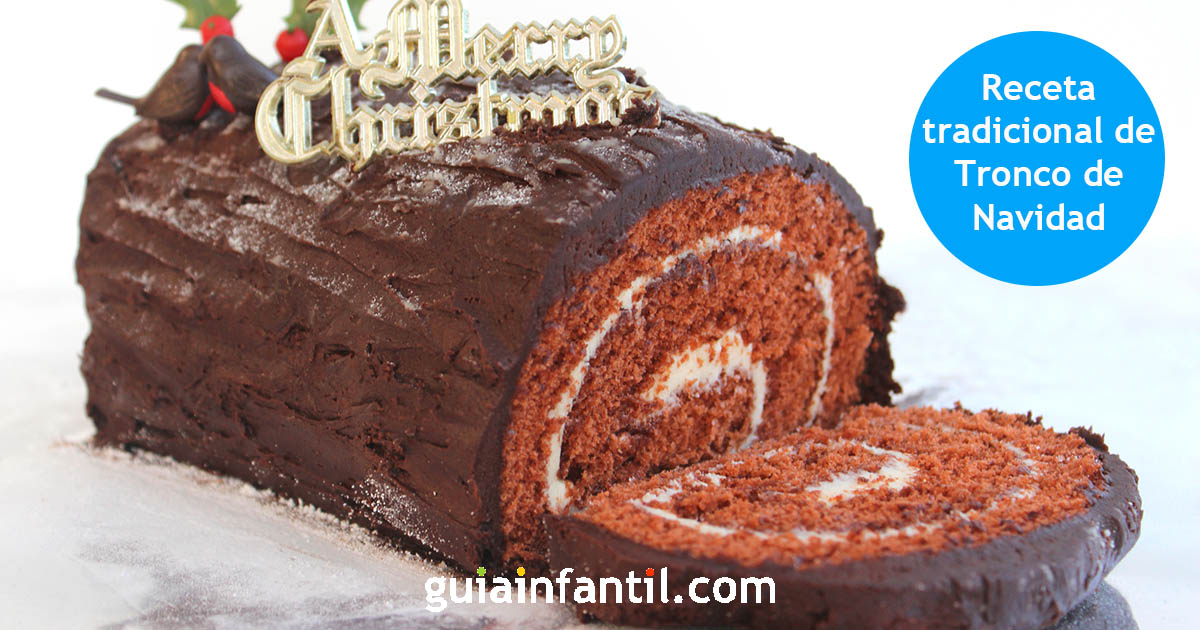 cómo hacer un tronco de navidad