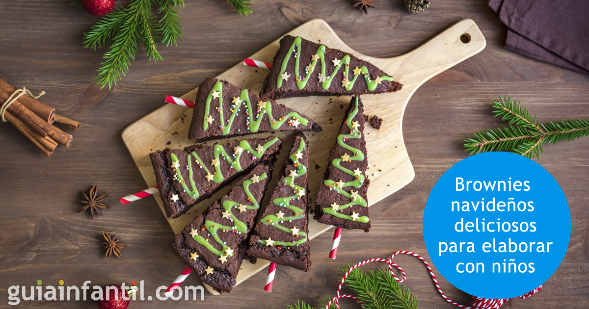 Brownies navideños - Receta deliciosa para elaborar con niños